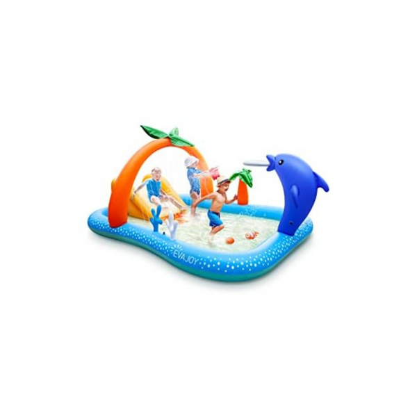 Centro de juegos inflable Evajoy, piscina para niños con tobogán