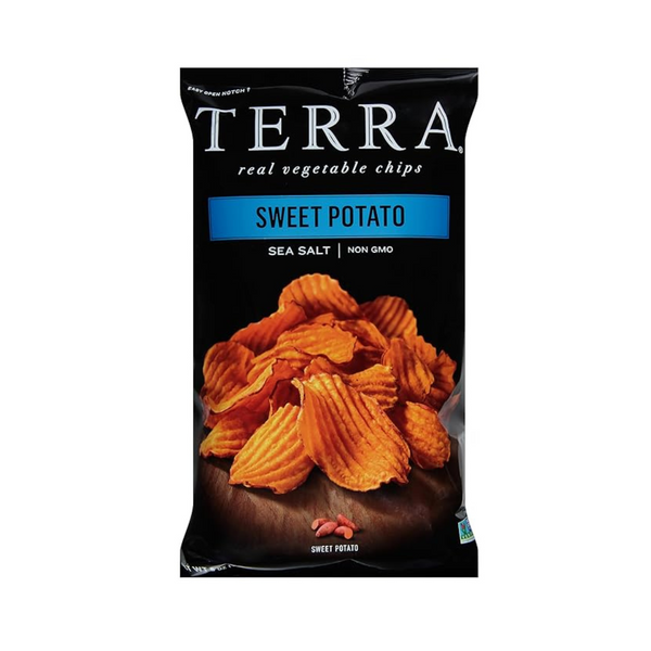 Terra Vegetal Chips, batata cortada arrugada con sal marina, 5 oz