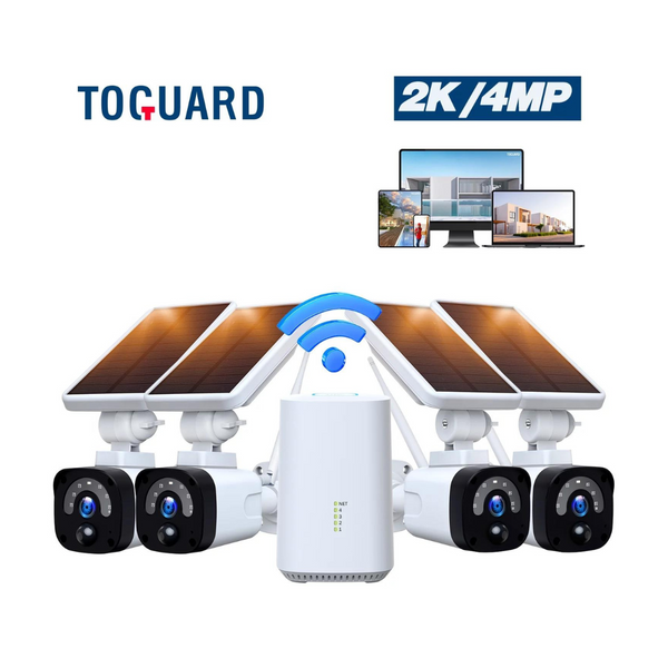 Toguard 3Mp Solar Wireless Outdoor Security Camera System