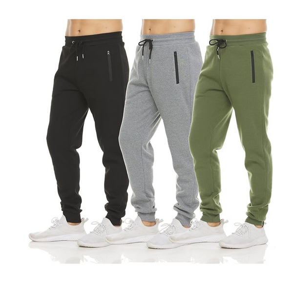 3-Pack Pure Champ Men's Athletic Workout Jogger Sweatpants