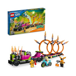 Juego de desafío Lego City Stuntz, camión acrobático y anillo de fuego, 479 piezas (60357)