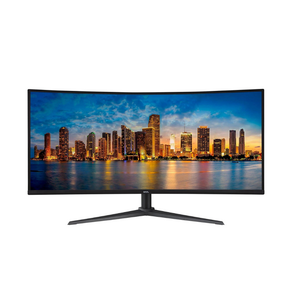 onn. 34" Curved Ultra Widescreen WQHD (3440 x 1440) LED Monitor