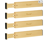 4-Pack Baleine 17" Bambo Drawer Dividers