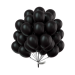 50-Piece 12" PartyWoo Matte Black Balloons