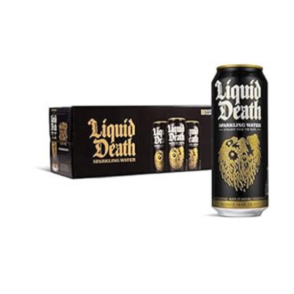 18-Pack Liquid Death Sparkling Mountain Water, 16.9 oz