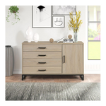 Mainstays Industrial 4 Drawer Dresser with Door Cabinet