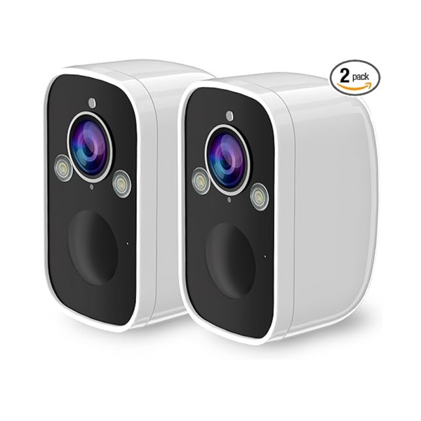 2-Pack Rraycom Outdoor 2K WiFi Surveillance Security Cameras