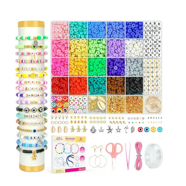 5,000 Pcs Clay Beads Bracelet Making Kit