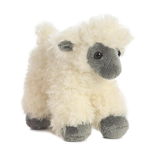 Aurora 8'' White Mini Flopsie Black Face Sheep