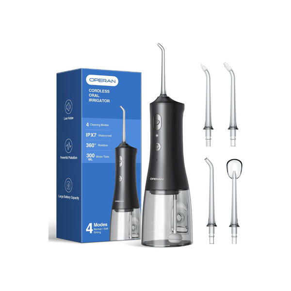 Cordless Water Flosser With 4 Jet Tips And 4 Modes