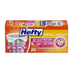 Bolsas de basura Hefty, con solapa, aroma a paraíso tropical, pequeñas, 4 galones, 26 unidades