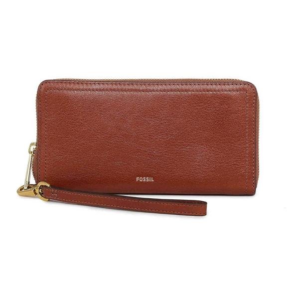 Fossil Women's Logan Leather Wallet with Wristlet Strap