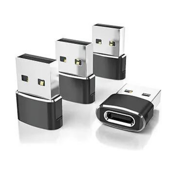 4-Pack Elebase Usb-C Female to Usb-A Male Converter Adapters