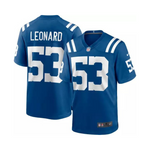 Camiseta de juego azul Nike para jóvenes Indianapolis Colts Darius Leonard # 53