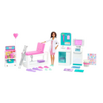 Barbie Fast Cast Clinic Playset, muñeca Barbie Doctora morena (12 pulgadas)