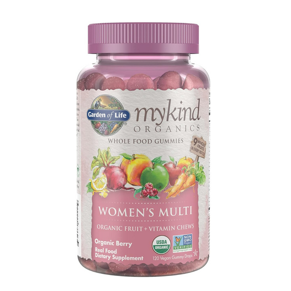 120 Gomitas de frutas reales multivitamínicas completas para mujeres de Garden Of Life Organics