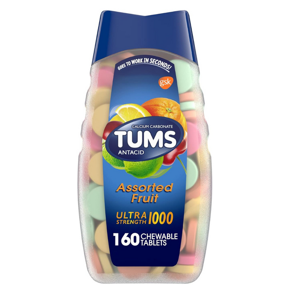 160-Count Tums Antacid Chewable Tablets for Heartburn Relief