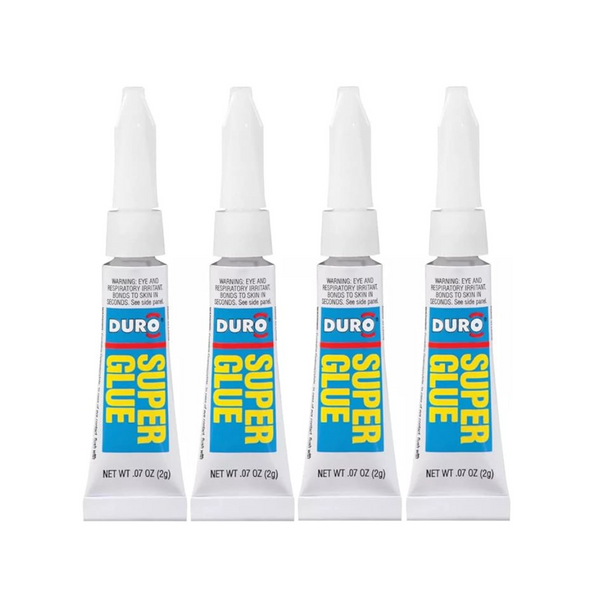 4-Pack Duro Super Glue 2-Gram Tubes (07 fl oz)