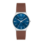 Skagen Reloj Gren de tres manecillas con fecha para hombre