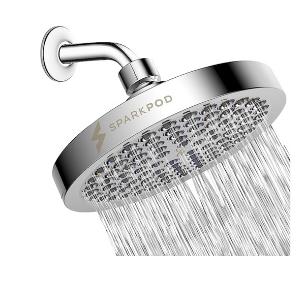 SparkPod High Pressure Rain Luxury Modern Chrome Look Shower Head