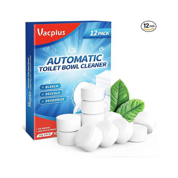 12-Pack Vacplus Automatic Toilet Bowl Cleaner Tablets