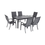 Juego de comedor al aire libre Hanover Naples de 7 piezas