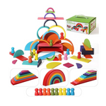 45-Piece Wooden Rainbow Stack Set