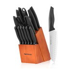 15-Piece Aoresac Germany High Carbon Stainless Steel Professional Knife Set