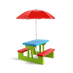 Costway 4 Seat Kids Picnic Table w/Umbrella