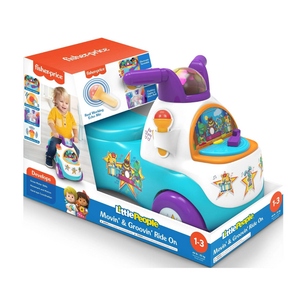 Fisher-Price Little People Blue Move N Groove Correpasillos con luces y sonidos