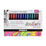 Bolígrafos de gel Zebra Pen Doodler'z surtidos (paquete de 60)