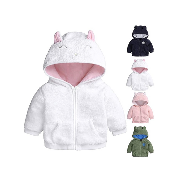 Camidy Chaqueta con capucha de forro polar para bebés y niñas