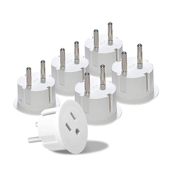 6-Pack Orei European Travel Plug Adapter