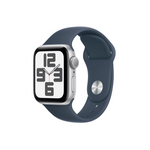 Apple Watch Se Gps 40 mm Caja de aluminio plateado con correa deportiva azul tormenta