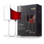 2-Count JoyJolt Claire 14oz Red Wine Glass Set with Stem