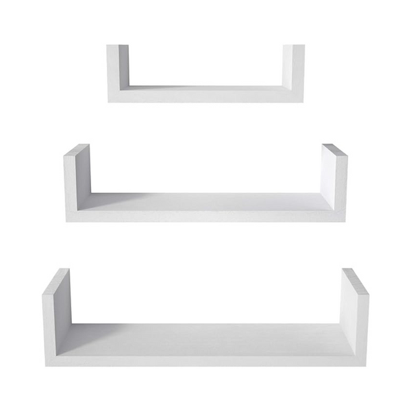 3-Pack Sriwatana Floating Solid Wood Shelves Wall Mounted