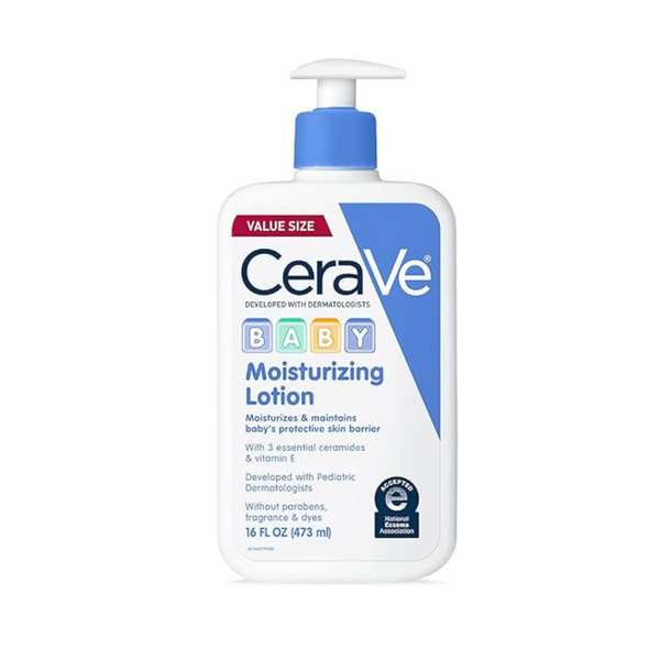 Loción para bebé CeraVe con ceramidas, niacinamida y vitamina E | Fragancia (16 onzas)