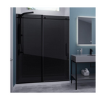 Anzzi 76" x 60" Frameless Tinted Shower Door in Matte Black