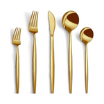 40-Piece CEKEE Stainless Steel Gold Flatware Cutlery Set for 8