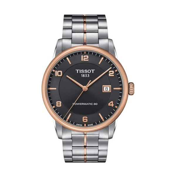 Tissot reloj de vestir de acero inoxidable de lujo para hombre en oro rosa