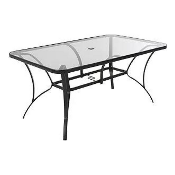 Cosco Paloma Patio Tempered Glass Top Dining Table