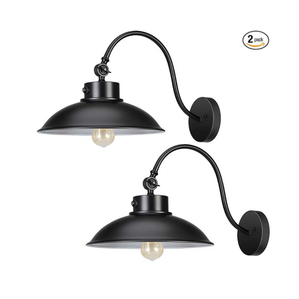 2-Pack Dusk to Dawn Waterproof Outdoor Wall Lights