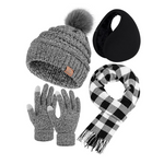 URATOT Gorro Bufanda Guantes 4 en 1 Set de Invierno (Varios)