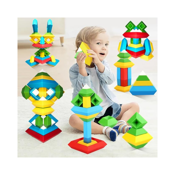 40 PCS Building Blocks Stacking Toys for Toddlers