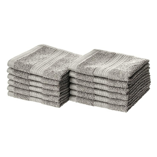 12-Pack Amazon Basics Fade-Resistant Cotton Washcloth