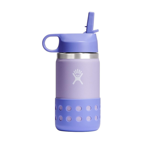 Hydro Flask Kids Wide Mouth Straw Cap And Boot Wisteria, 12 Oz