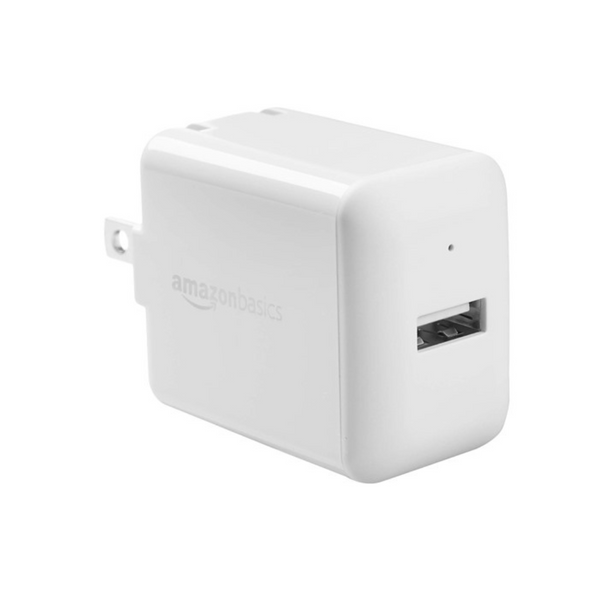 Cargador de pared USB-A de un puerto y 12 W de AmazonBasics 