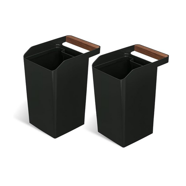 2-Pack Home Zone Living 2-Gallon Small Trash Can with Open Top and Handle