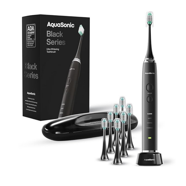 AquaSonic Black Series Rechargeable Ultrasonic Whitening Toothbrush