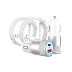 2-Pack Apple MFi Certified 48W Dual Port USB-C Charger